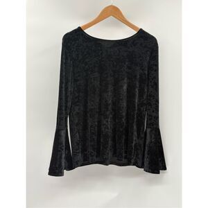 Beach Lounge Top Velvet Women Large Black‎ Bell Long Sleeve Witch Whimsy Goth